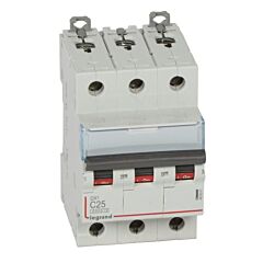 Magnetot&eacute;rmico dx&sup3; 6000/10ka - 3p - 400v~ - 25a - curva c
