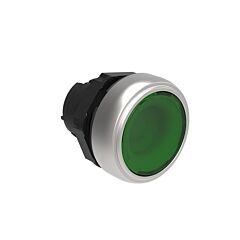 Pulsador platinum luminoso rasante verde