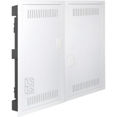 Registro de terminación de red. de empotrar. con 2 bases 2p+t, 16a 250v~. dimensiones para empotrar 695 x 613 x 88 mm