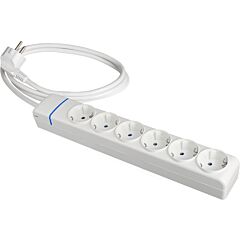 Prolongador con 6 tomas 2p+t, 16a 250v~ 1.5 m de cable h05vv-f 3g1,5mm².