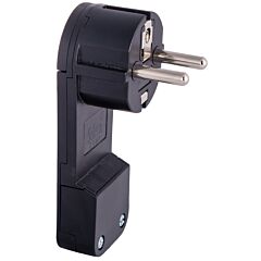 Clavija trasmueble 2p+t  16a 250v~. color negro.