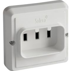 Base fija 2p+t, 25a 250v~. color blanco.