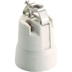 Portalámparas e-27 de porcelana. conexión con tornillos. 4a 250v.