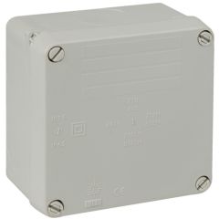 Caja estanca de conexión 110 x 100 x 60 mm sin conos. color gris.