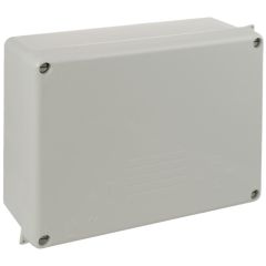 Caja estanca de conexión 220 x 170 x 80 mm sin conos. color gris.