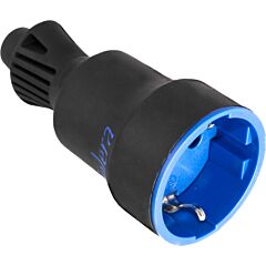 Base móvil 2p+t, 16a 250v~. caucho color negro.