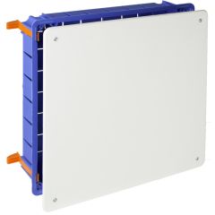 Caja de conexión de empotrar en tabique hueco. de 250 x 250 mm. tapa con tornillos. sistema de fijación mediante bridas.