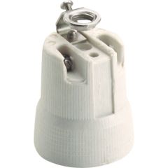 Portalámparas e-27 de porcelana. conexión con tornillos. 4a 250v.