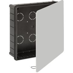 Caja de conexión de empotrar. de 200 x 200 x 65 mm. tapa con garra metálica.