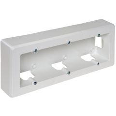 Caja de mecanismos de superficie para 3 elementos, 235x 96 x 43 mm. color blanco.