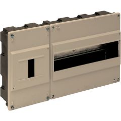 Caja de distribución de empotrar para 12 elementos + 4 precintables.