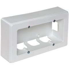 Caja de mecanismos de superficie para 2 elementos, 165 x 96 x 43 mm. color blanco.
