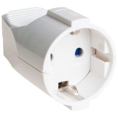 Base móvil 2p+t, 16a 250v~. color blanco.