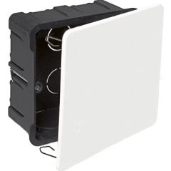 Caja de conexión de empotrar en tabique hueco. de 107 x 107 mm. tapa con garra metálica.