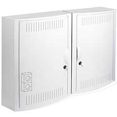 Registro de terminación de red 725 x 543 x 115 mm. de superficie. con placa de montaje para elementos activos y pasivos de telecomunicaciones. con per