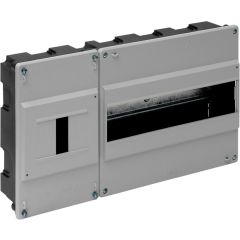 Caja de distribución de empotrar para 12 elementos + 4 precintables.