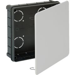 Caja de conexión de empotrar. de 150 x 150 mm. tapa con garra metálica.