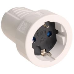 Base tt lateral 10/16a 250v pvc goma blanco