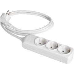 Prolongador con 3 bases 2p+t, 16a 250v~. 1,5 m de cable.
