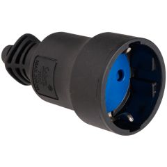 Base móvil 2p+t, 16a 250v~. caucho color negro.