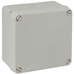 Caja estanca de conexión 100 x 100 x 55 mm sin conos. color gris.