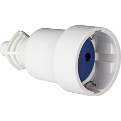 Base móvil 2p+t, 16a 250v~.elastómero blanco.