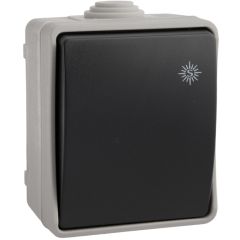 Conmutador / interruptor estanco 10ax 250v~. ip54. de superficie.