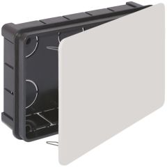 Caja de conexión de empotrar. de 160 x 100 x 50 mm. tapa con garra metálica.