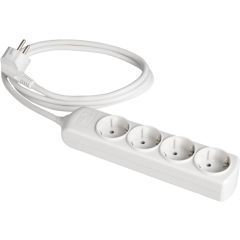 Prolongador con 4 bases 2p+t, 16a 250v~. 1,5 m de cable.
