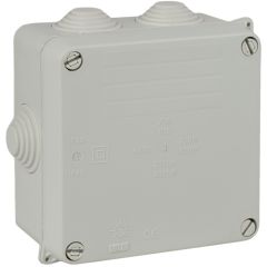 Caja estanca de conexión 100 x 100 x 55 mm con conos. color gris.