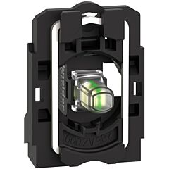 Conjunto cuerpo/bloque luminoso completo, harmony xb5, plástico, blanco, led universal, cuerpo/anillo de fijación, 24v ac/dc