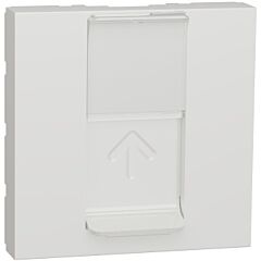 New unica carátula toma rj45 2 mod. blanco polar