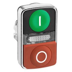 Harmony xb4 - cabeza pulsador   doble lum  verde-rojo  rs ip66