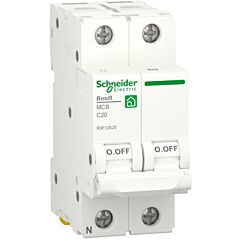 Interruptor magnetotérmico; resi9; 1p+n; 20 a; 6000 a; 230 v
