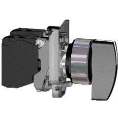 Selector negro ø 22 - 2 posiciones 90° - posic. fija - 1 na - atex
