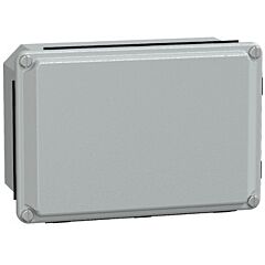 Caja industrial metálica - tapa baja- alt155xanch105xprof61 - ip55 - gris ral 7035