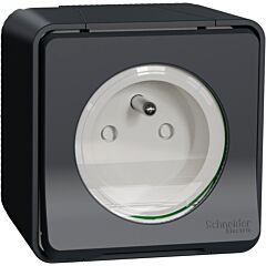 Mureva styl base francesa 2p+ttf para instalación en superficie ip55  color gris