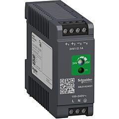 Fuente de alimentación regulada, 100-240v ac, 24v 2.1 a, monofásica, optimizada