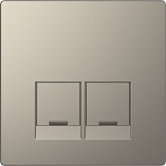 Tapa rj45 doble d-life niquel