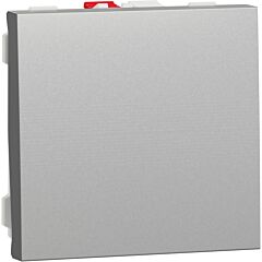 Interruptor 2 modulo new unica studio aluminio