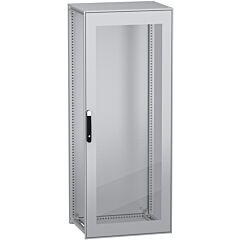 Armario modular de acero descarbonizado panelset sfn, puerta de cristal, 2000x800x600mm, ip55