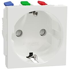 New unica, enchufe 2p+e, 16a, schuko, conexión rápida, polar