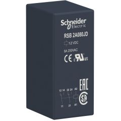 Zelio relay - relé de interfaz enchufable, 8 a, 2 nanc, 12 v cc