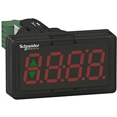 Medidor de panel digital, pl&aacute;stico, negro, &oslash;22, pantalla led roja de 4 d&iacute;gitos, entrada de 4...20 ma