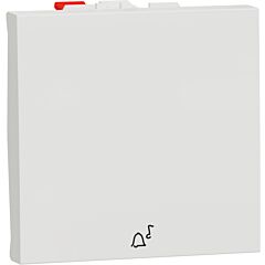 New unica, pulsador simbolo timbre na, 10 a, 2 módulos, conexión rápida, ip4x, polar