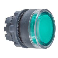 Cabeza  pulsador  luminoso  rasante verde