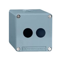 Caja metálica ip65 2 taladros diámetro 22,2 profundidad 49mm azul