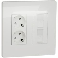 New unica system+ -  kit puesto de trabajo - 2 columnas