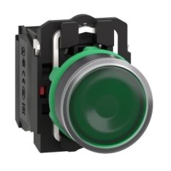 Pulsadores luminiso led 24v  na+nc  verde
