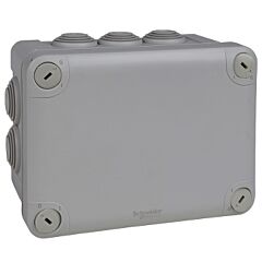 Mureva caja estanca con conos 105 x 80 x 150mm, 10 salidas ø25 ip55 ik07 gris